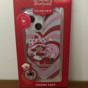 NEW Skinny Dip Apple iPhone 13 14 15 Strawberry Shortcake Case With Cat Heart